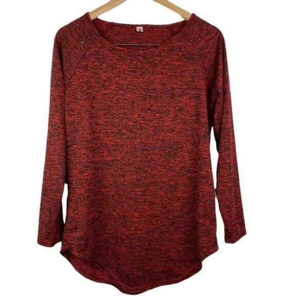 MYOBE WOMEN'S BLACK/RED LONG SLEEVE TUNIC TOP SIZE MEDIUM-EUC - Picture 5 of 8